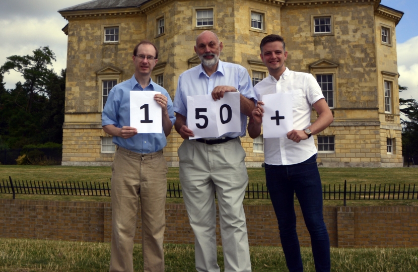 Association Chairman celebrating: (l to r) Simon Windle (Bexleyheath & Crayford), Cllr John Davey (Erith & Thamesmead) and Cllr Rob Leitch (Old Bexley & Sidcup)