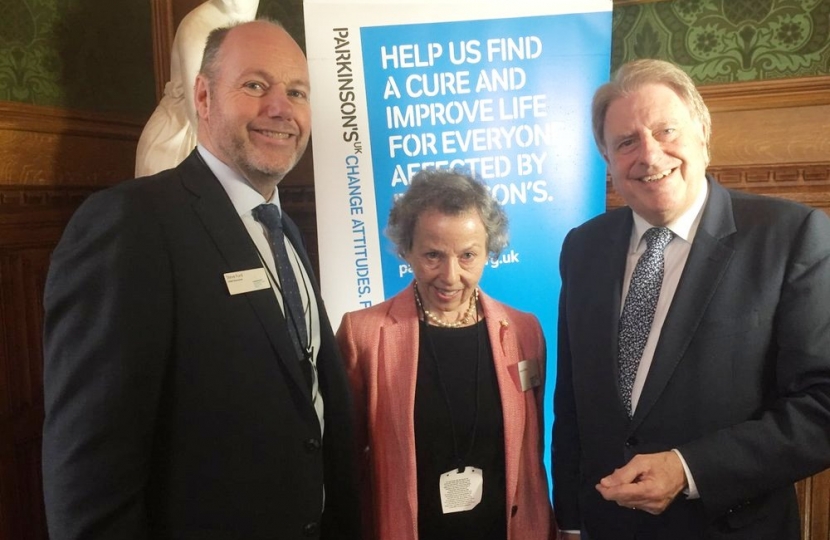 Rt Hon David Evennett MP at Parkinson's UK event in Parliament