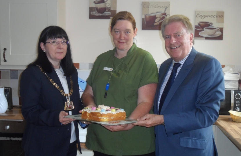 Mr Evennett and Cllr Pallen are pictured with Kath Misselbrook.