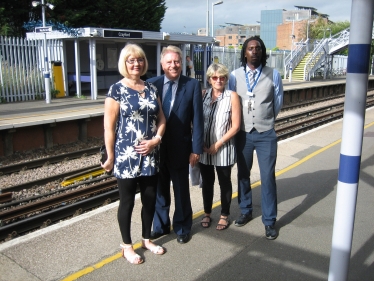 Pictured left to right: Cllr Christine Bishop, Rt Hon David Evennett MP, Cllr Geraldene Lucia-Hennis, Michael Gouldbourne.