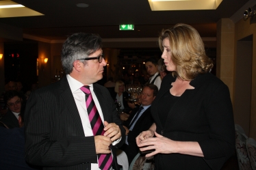 Mark Brooks OBE pictured above with the Rt Hon Penny Mordaunt MP Secretary of State for International Development at a function in Stuzzichini Restaurant, Bexleyheath